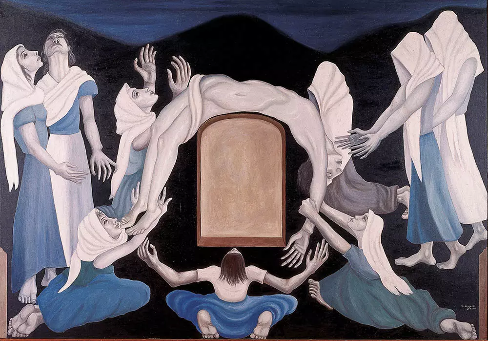Imagen de la pintura de Manuel Rodríguez Lozano, el holocausto